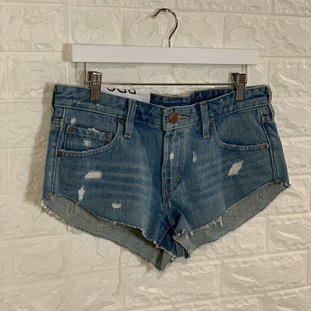 BRAND NEW BDG DOLPHIN LOW RISE DENIM SHORTS | MEDIUM BLUE WASH | CHEEKY MODERN E